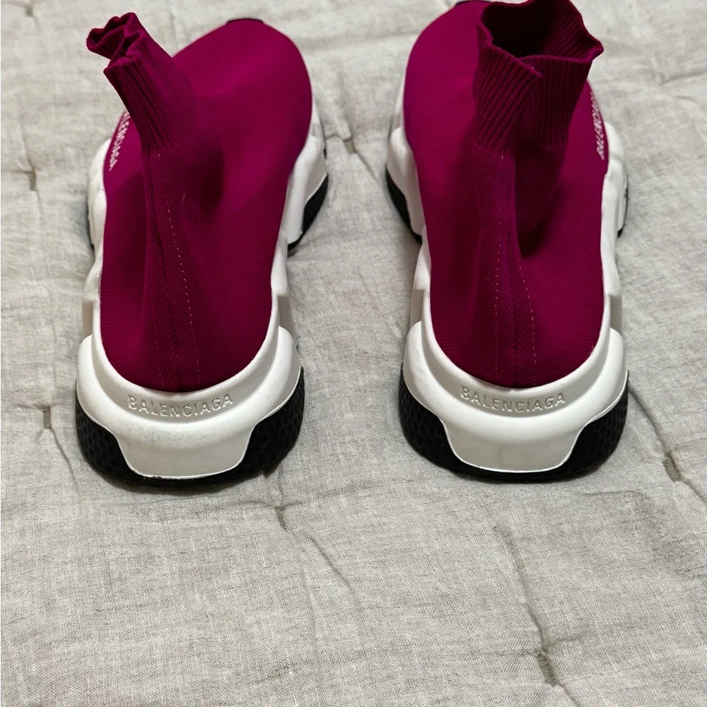 Balenciaga Women's Shoes in Burgundy and White - Picture 2 of 4
